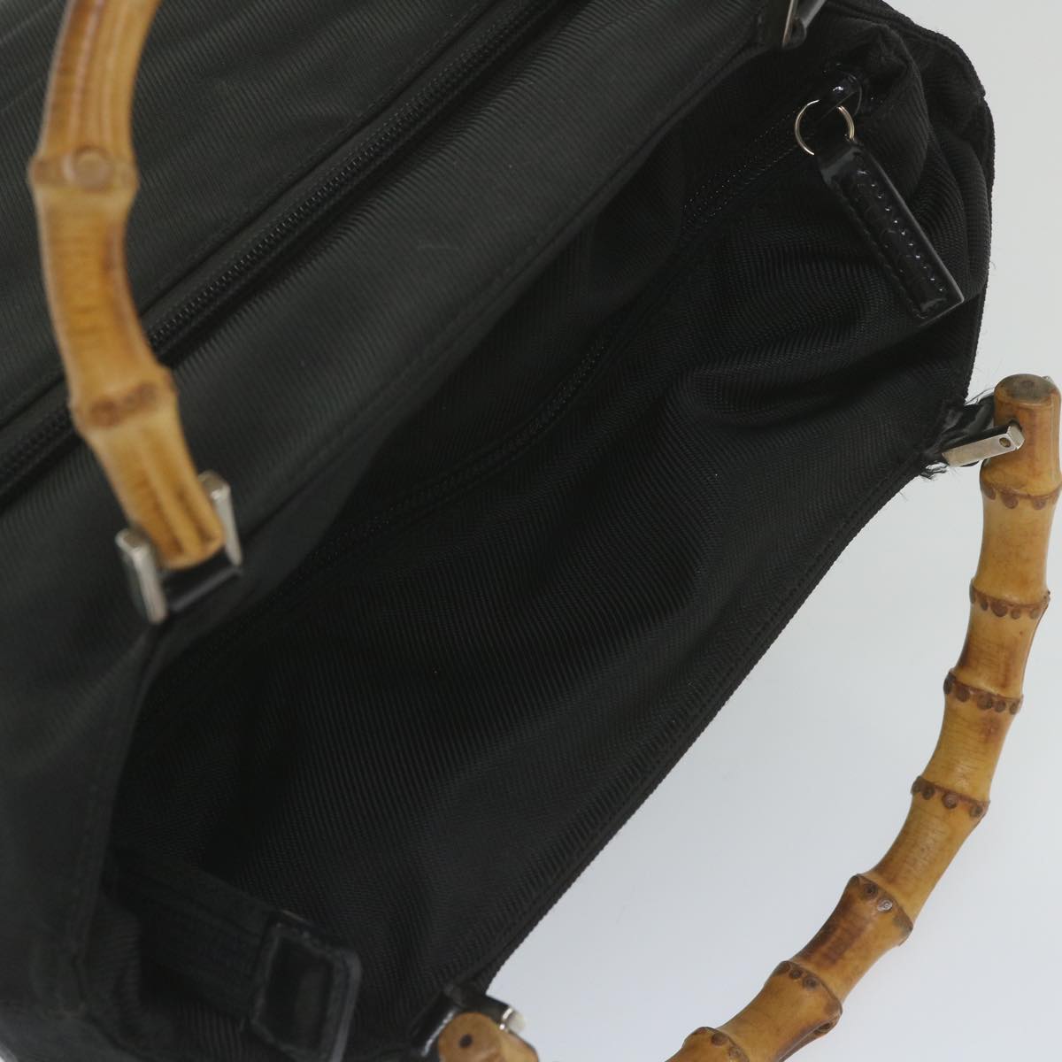 GUCCI Bamboo Shoulder Bag Canvas 2way Black 002 3754 0506 ep2424
