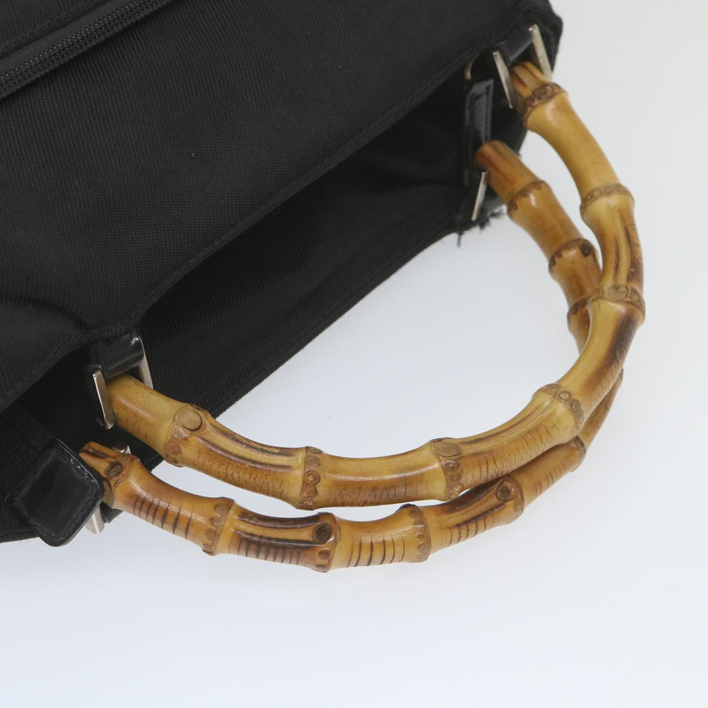 GUCCI Bamboo Shoulder Bag Canvas 2way Black 002 3754 0506 ep2424