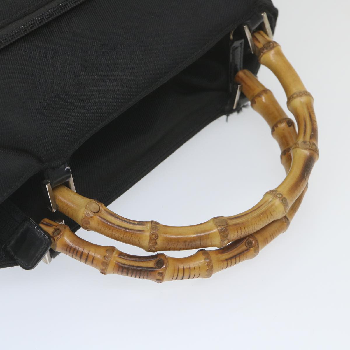 GUCCI Bamboo Shoulder Bag Canvas 2way Black 002 3754 0506 ep2424