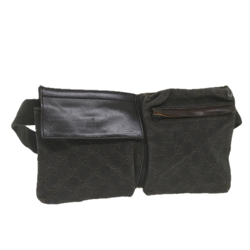 GUCCI GG Canvas Waist bag Black 28566 ep2433