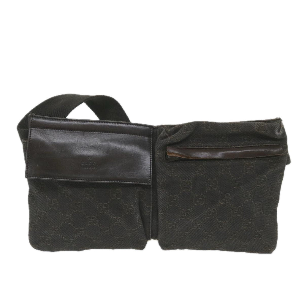 GUCCI GG Canvas Waist bag Black 28566 ep2433