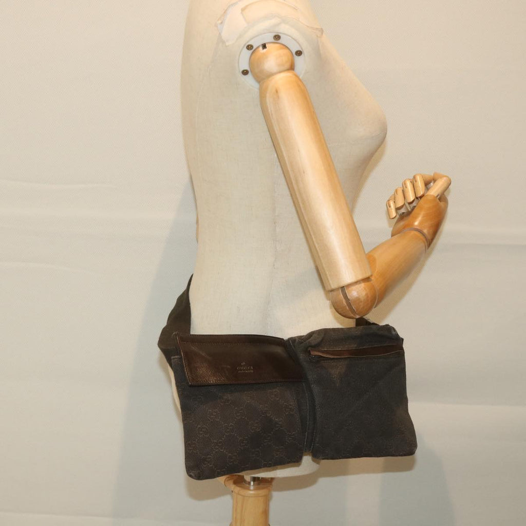 GUCCI GG Canvas Waist bag Black 28566 ep2433