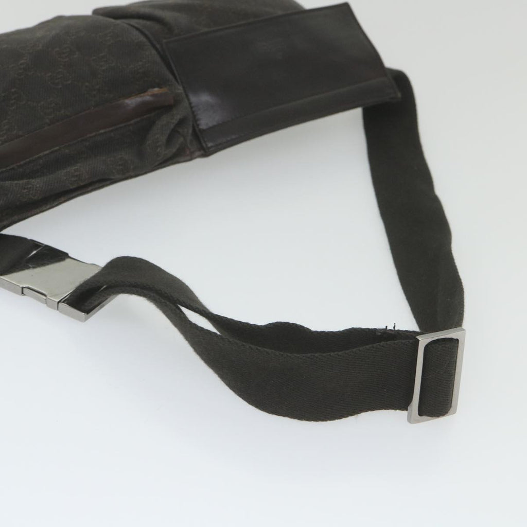 GUCCI GG Canvas Waist bag Black 28566 ep2433