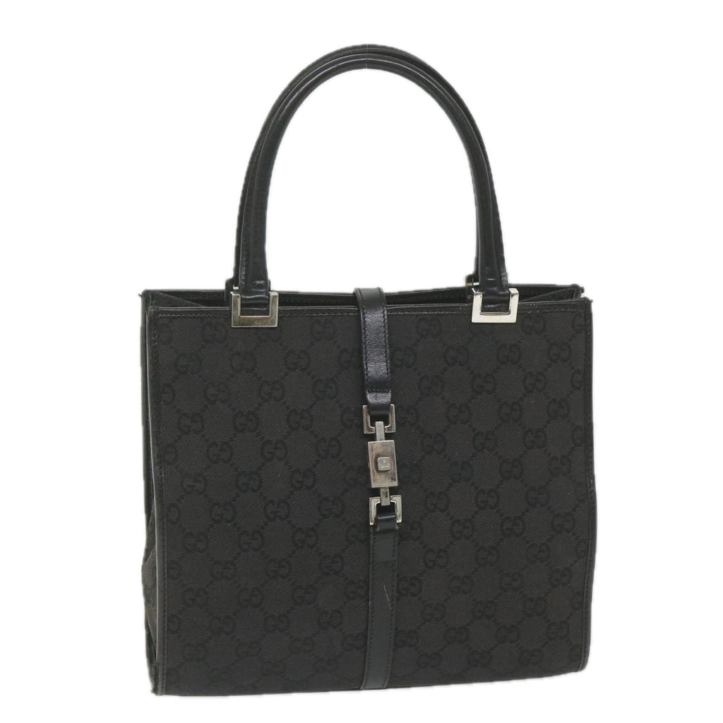 GUCCI GG Canvas Jackie Hand Bag Black 002 1065 ep2440