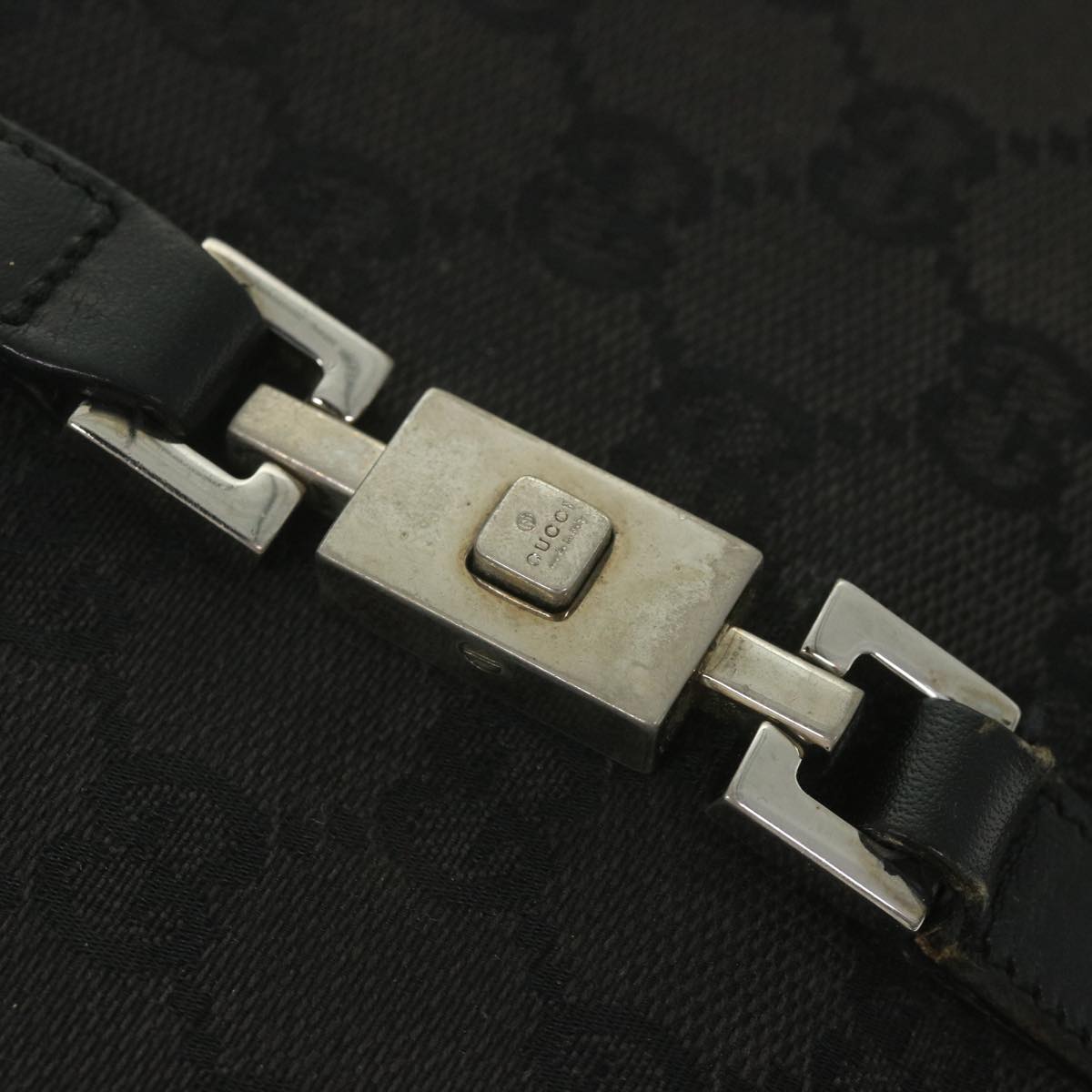 GUCCI GG Canvas Jackie Hand Bag Black 002 1065 ep2440