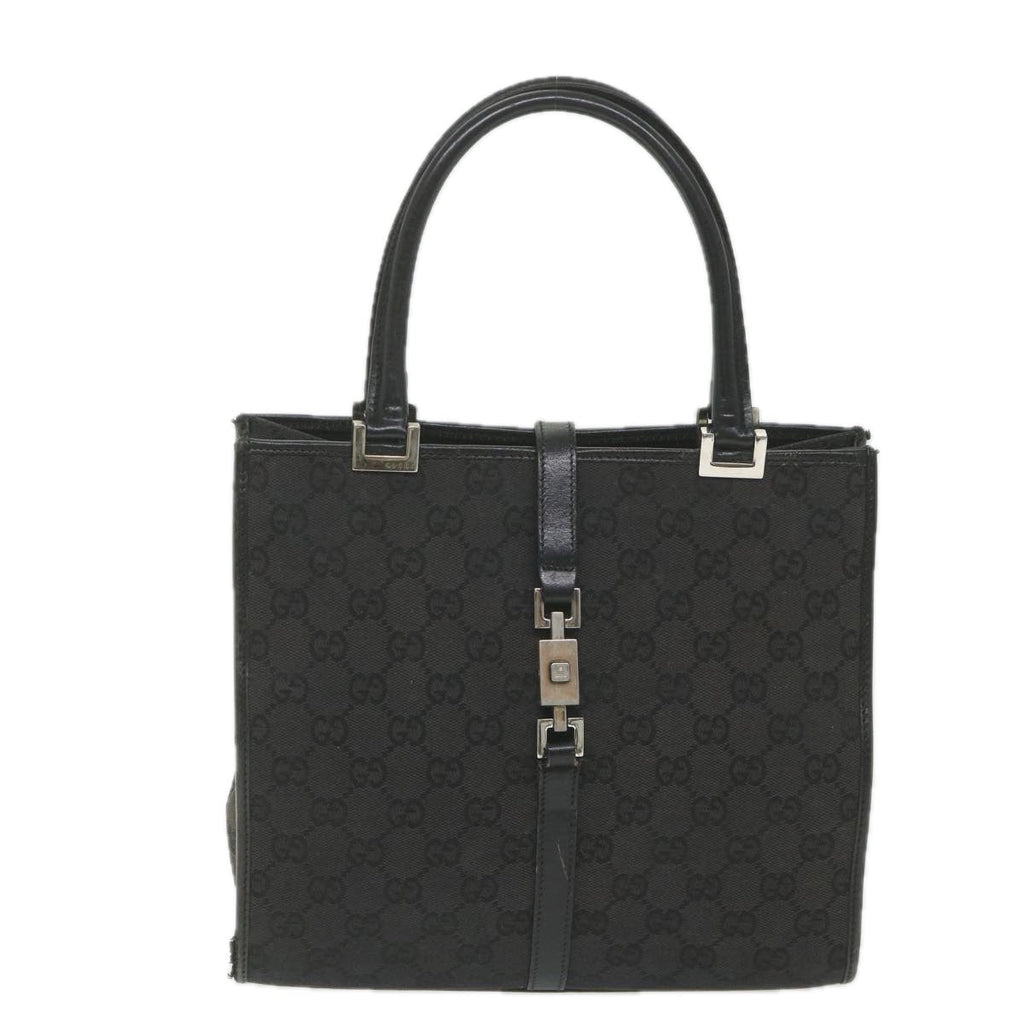 GUCCI GG Canvas Jackie Hand Bag Black 002 1065 ep2440
