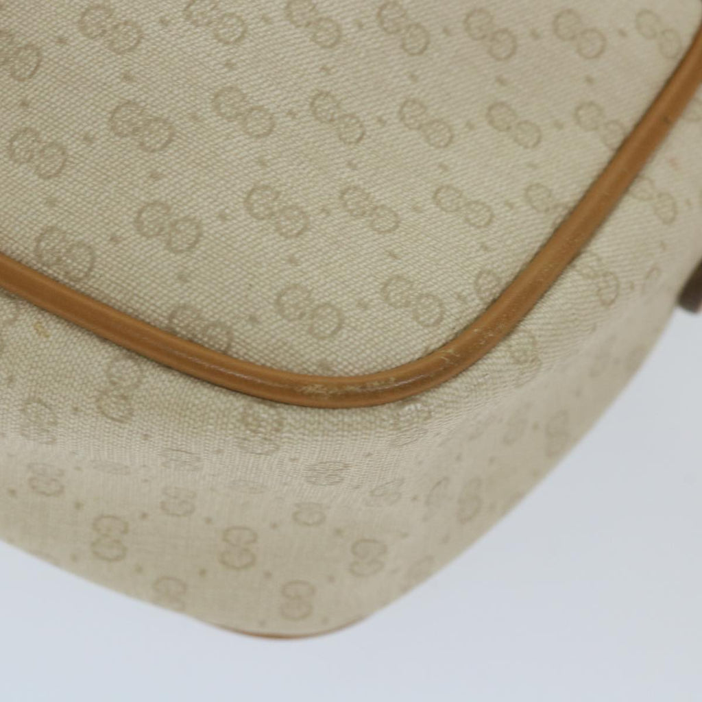 GUCCI Micro GG Supreme Shoulder Bag PVC Leather White ep2442