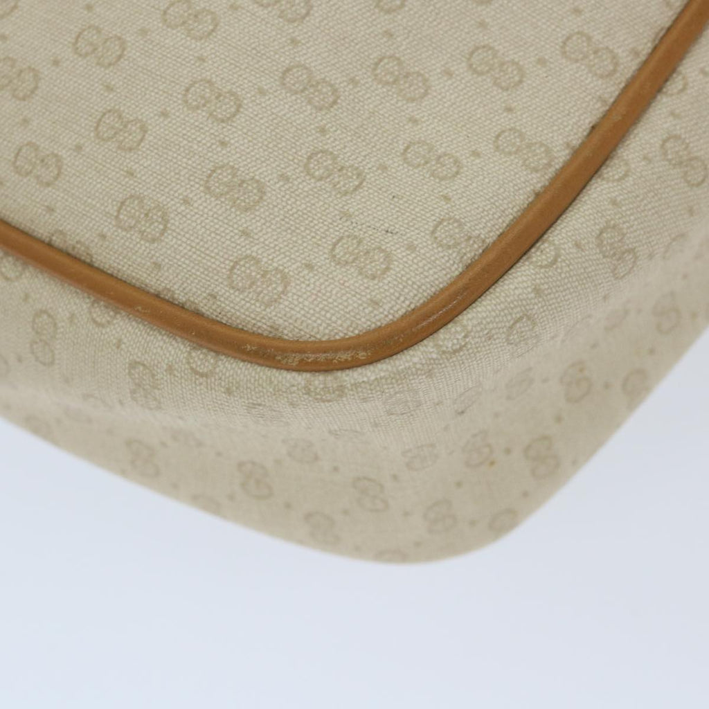GUCCI Micro GG Supreme Shoulder Bag PVC Leather White ep2442
