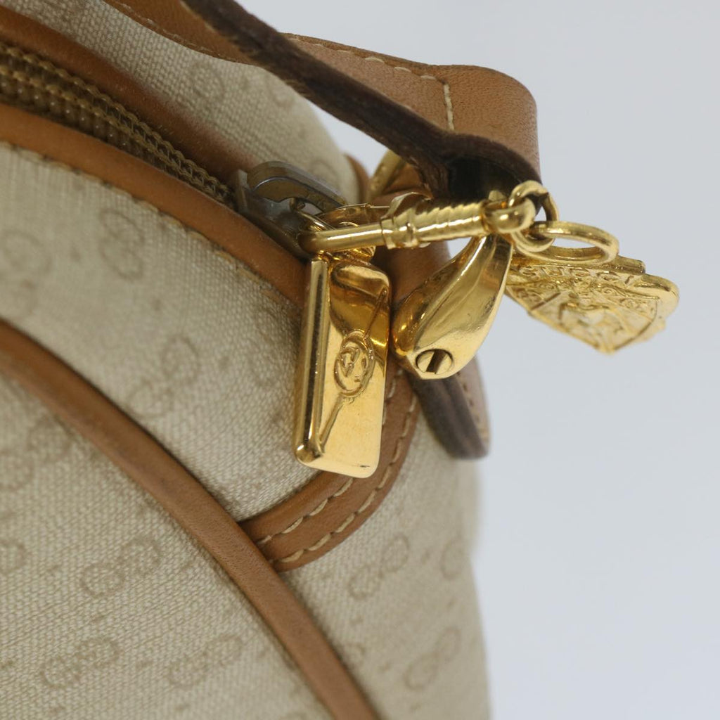 GUCCI Micro GG Supreme Shoulder Bag PVC Leather White ep2442