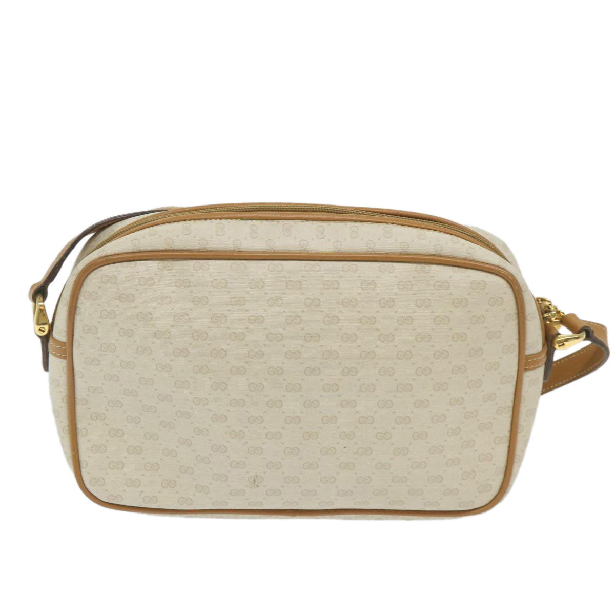 GUCCI Micro GG Supreme Shoulder Bag PVC Leather White ep2442