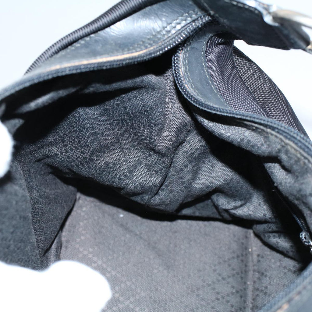 GUCCI Bamboo Shoulder Bag Nylon Black 000 1998 0531 ep2444