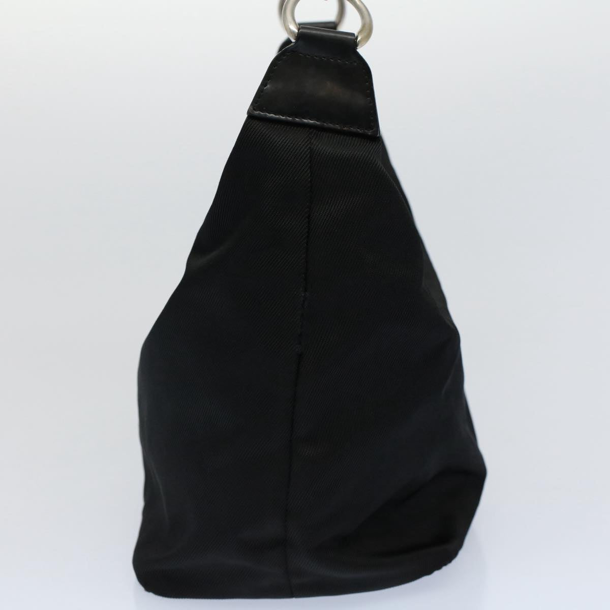 GUCCI Bamboo Shoulder Bag Nylon Black 000 1998 0531 ep2444