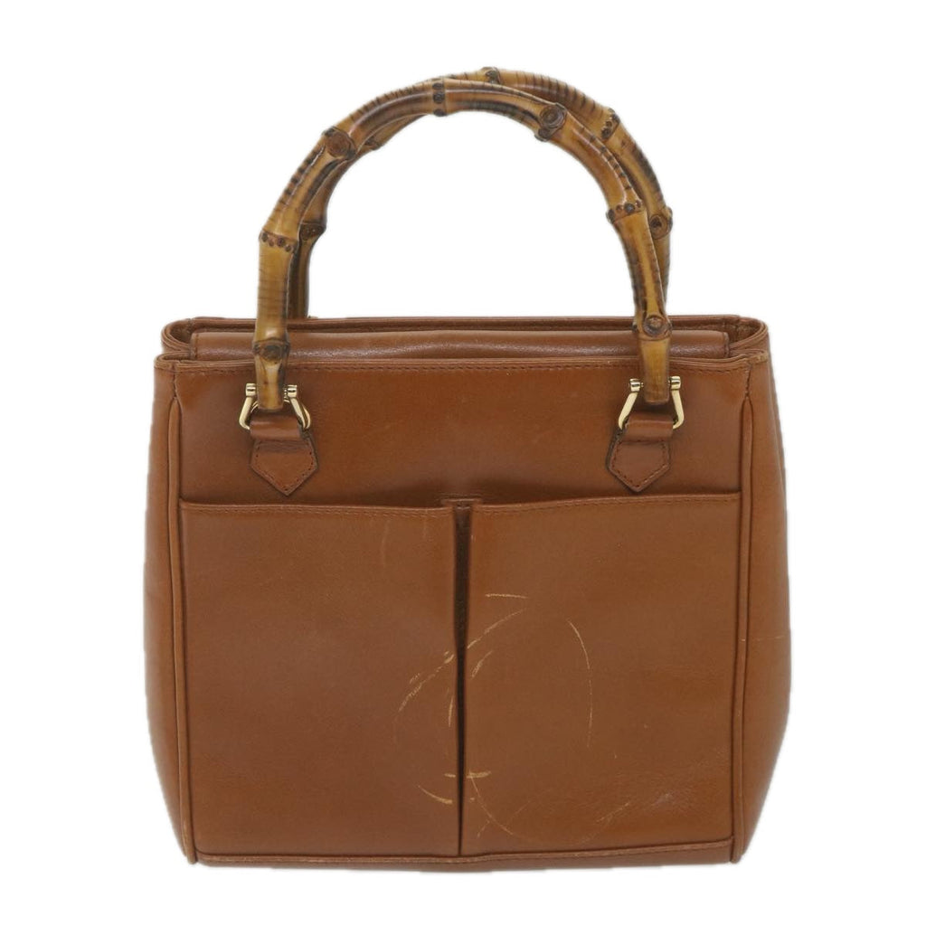 GUCCI Bamboo Hand Bag Leather 2way Brown 000 122 0316 ep2453