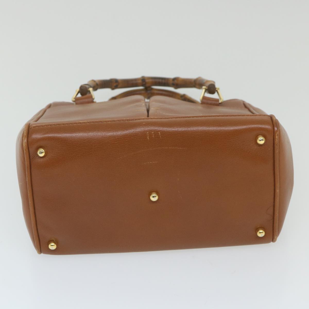 GUCCI Bamboo Hand Bag Leather 2way Brown 000 122 0316 ep2453