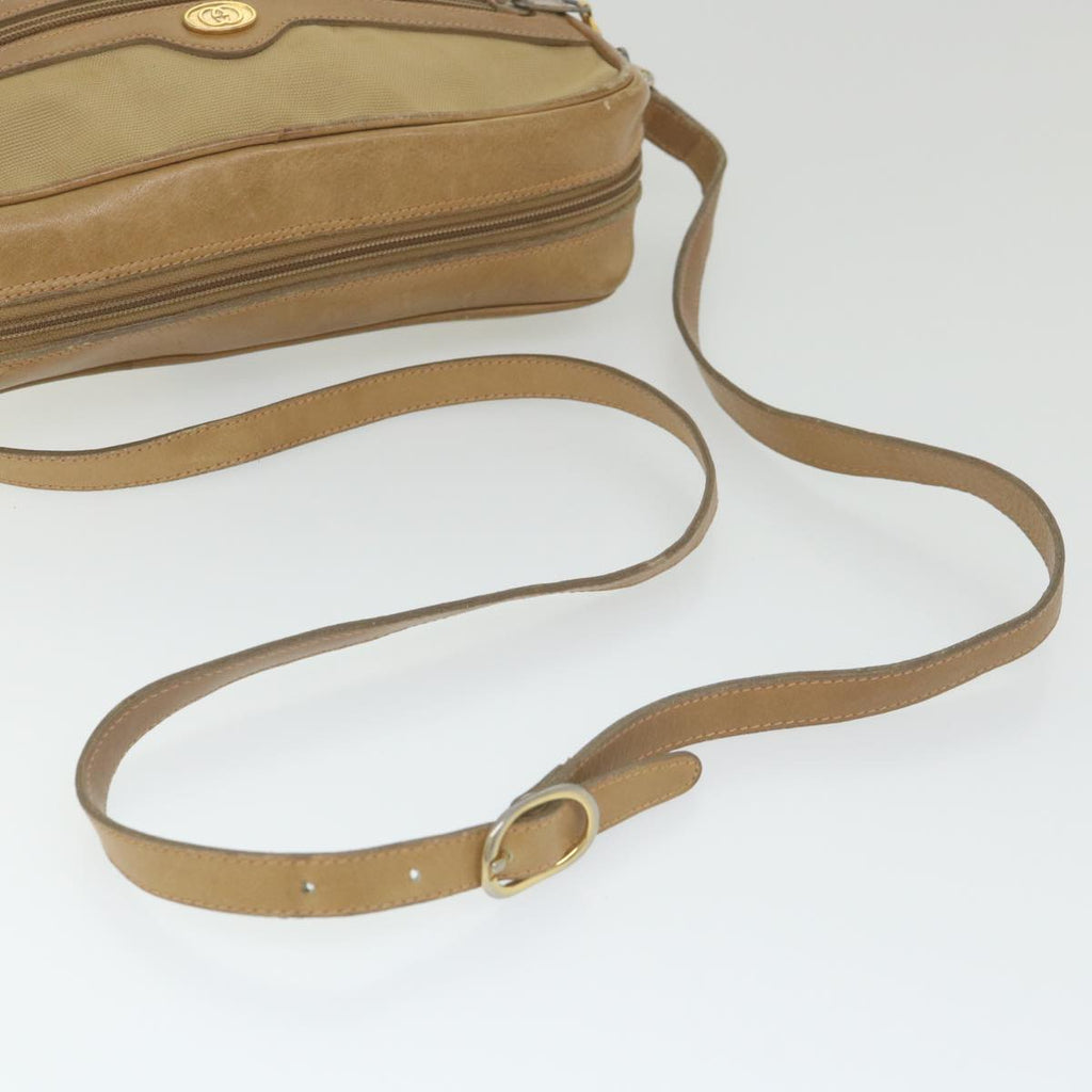 GUCCI Web Sherry Line Shoulder Bag Canvas Beige Red Green 010 378 ep2457