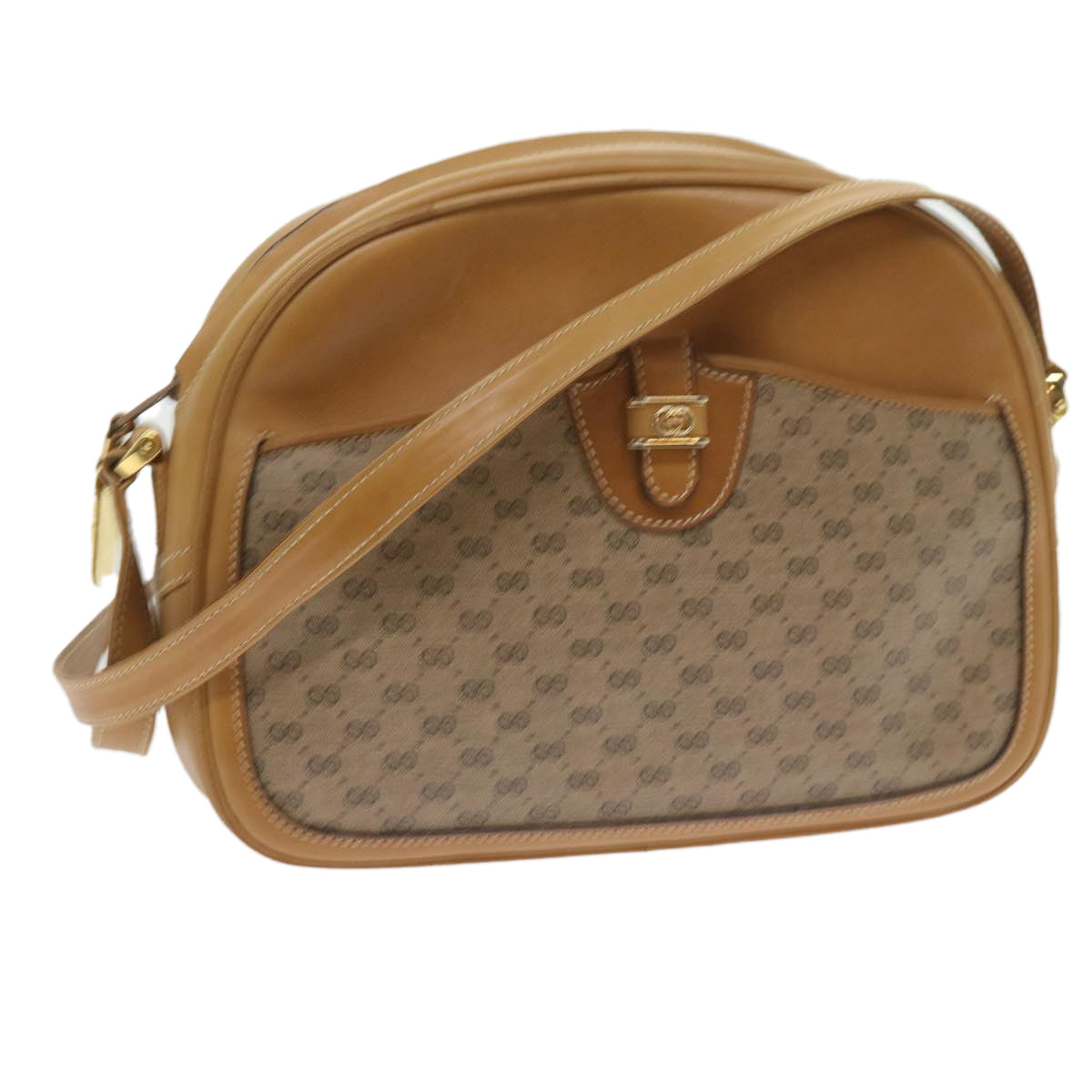 GUCCI Micro GG Supreme Shoulder Bag PVC Leather Beige 001 256 1189 ep2458