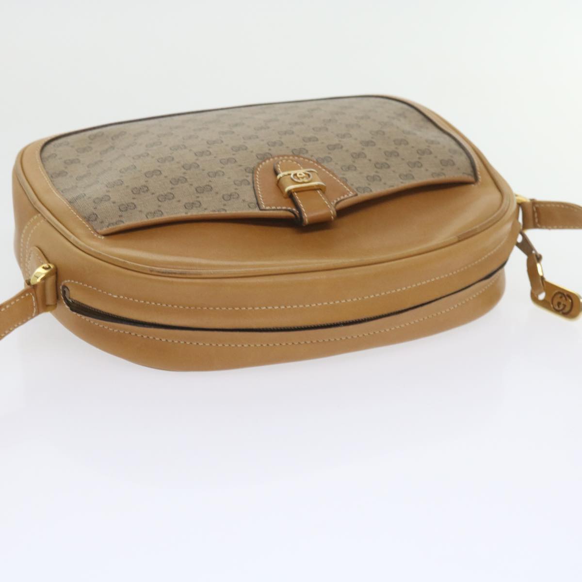 GUCCI Micro GG Supreme Shoulder Bag PVC Leather Beige 001 256 1189 ep2458