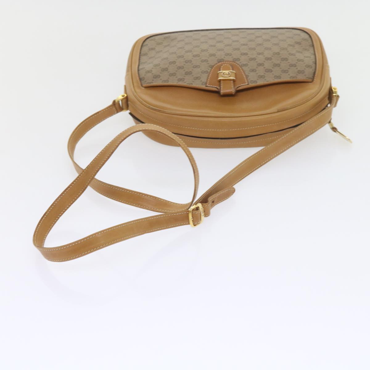 GUCCI Micro GG Supreme Shoulder Bag PVC Leather Beige 001 256 1189 ep2458