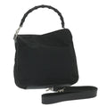 GUCCI Bamboo Shoulder Bag Canvas 2way Black 0011638 ep2478