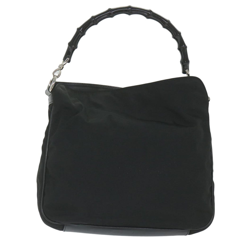 GUCCI Bamboo Shoulder Bag Canvas 2way Black 0011638 ep2478
