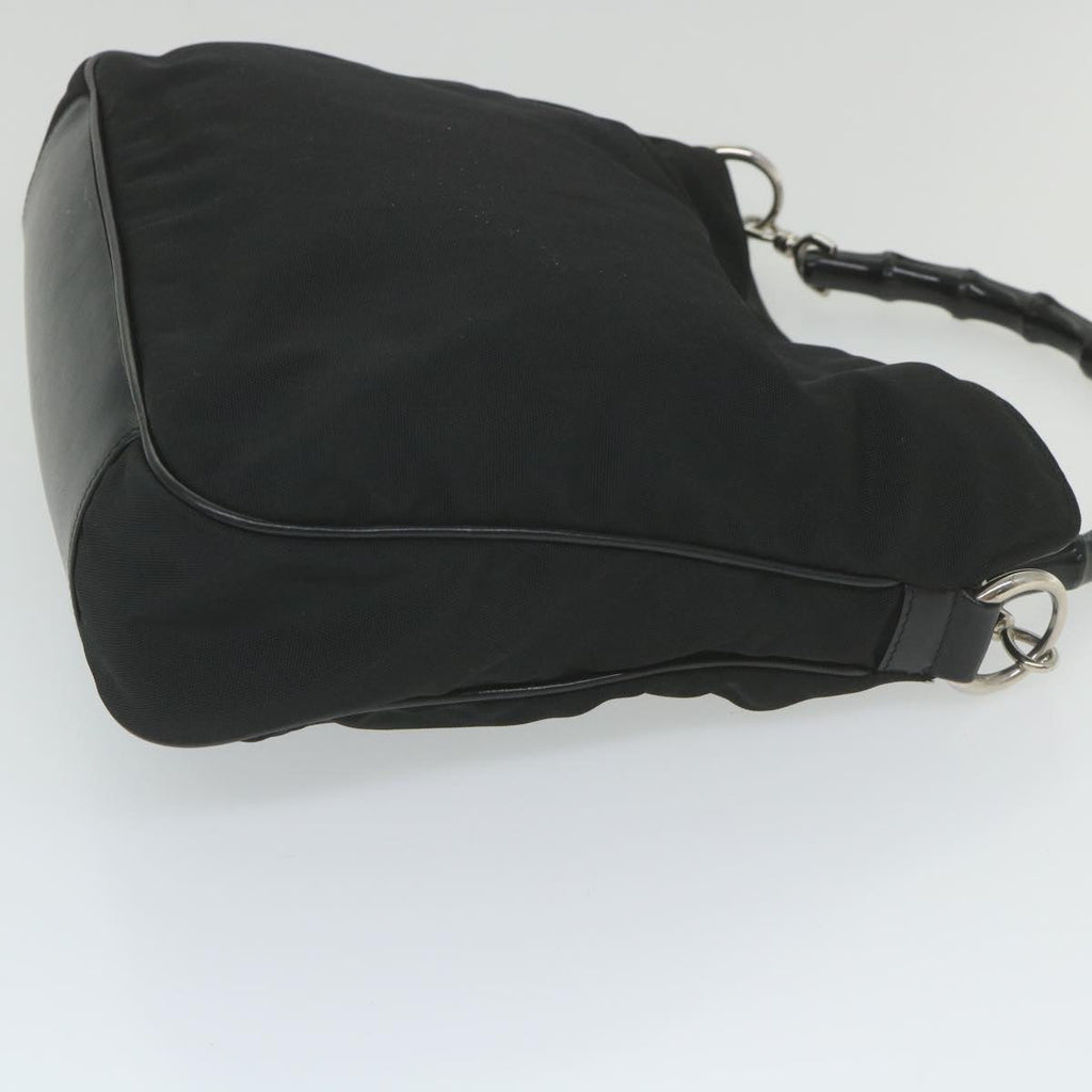 GUCCI Bamboo Shoulder Bag Canvas 2way Black 0011638 ep2478