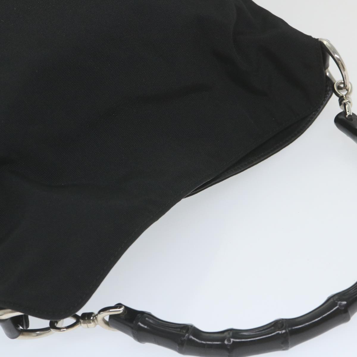 GUCCI Bamboo Shoulder Bag Canvas 2way Black 0011638 ep2478