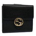 GUCCI Wallet Leather Black 615525 ep2480