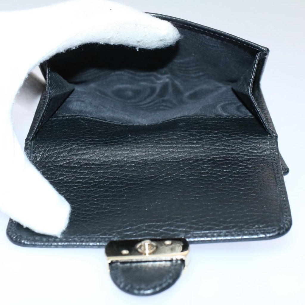 GUCCI Wallet Leather Black 615525 ep2480