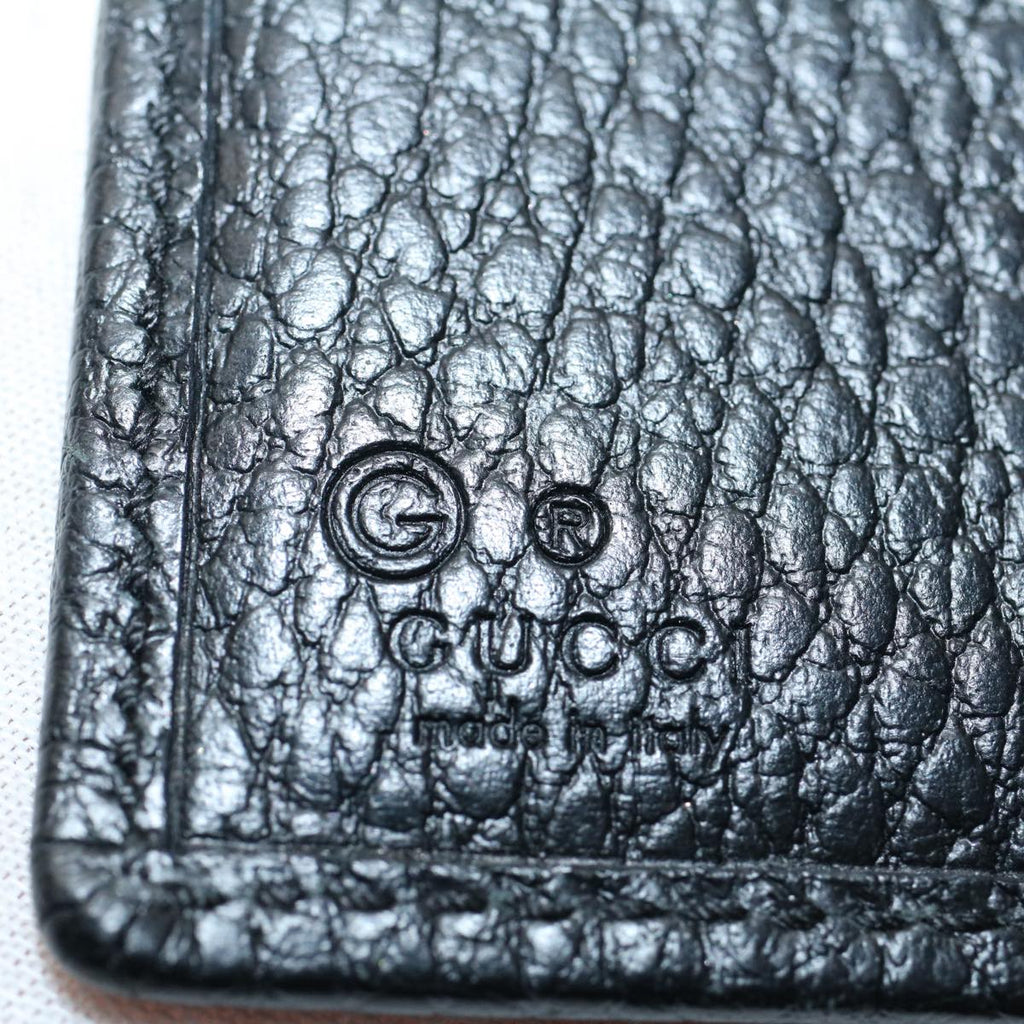 GUCCI Wallet Leather Black 615525 ep2480