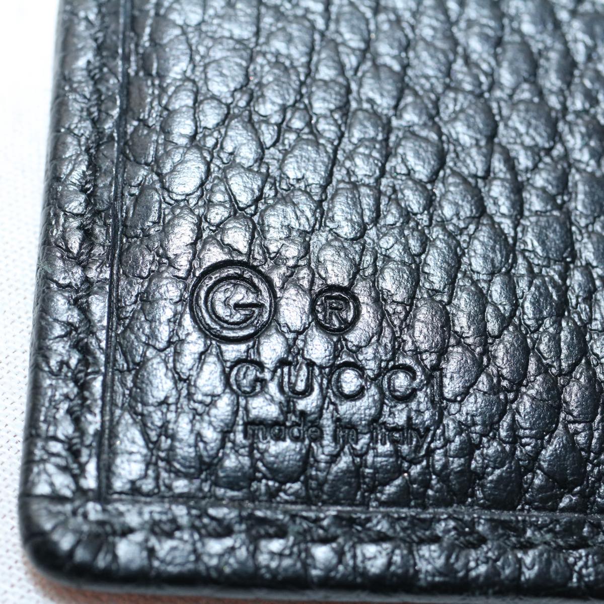 GUCCI Wallet Leather Black 615525 ep2480