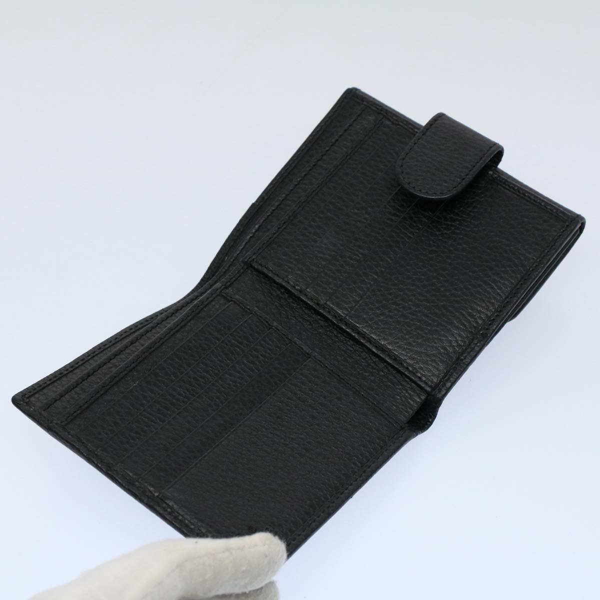 GUCCI Wallet Leather Black 615525 ep2480