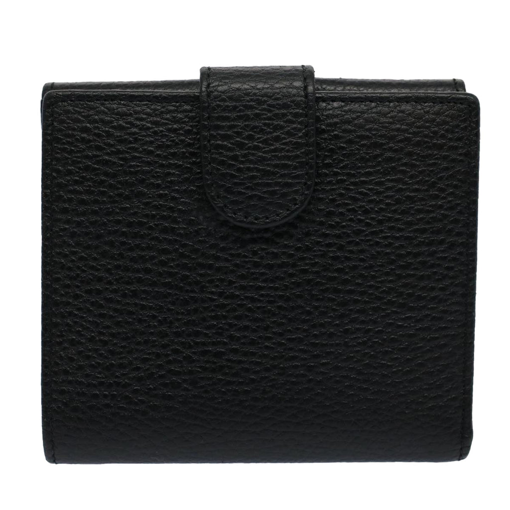 GUCCI Wallet Leather Black 615525 ep2480