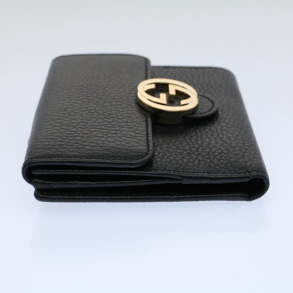 GUCCI Wallet Leather Black 615525 ep2480