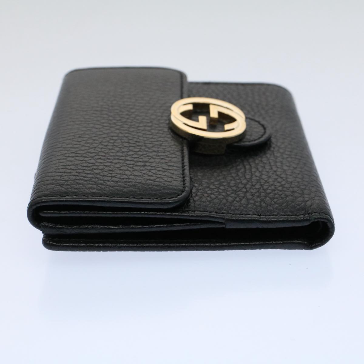 GUCCI Wallet Leather Black 615525 ep2480