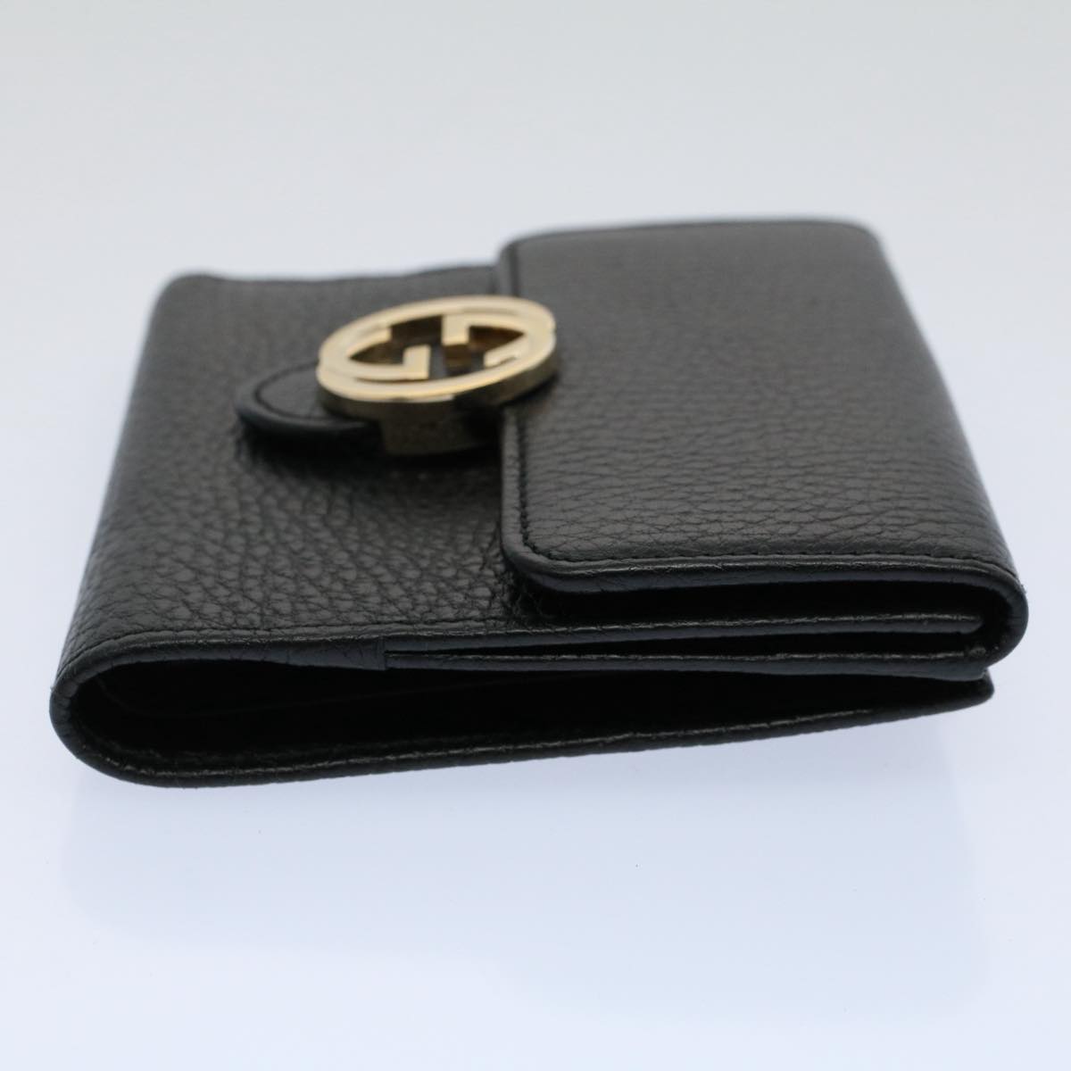 GUCCI Wallet Leather Black 615525 ep2480