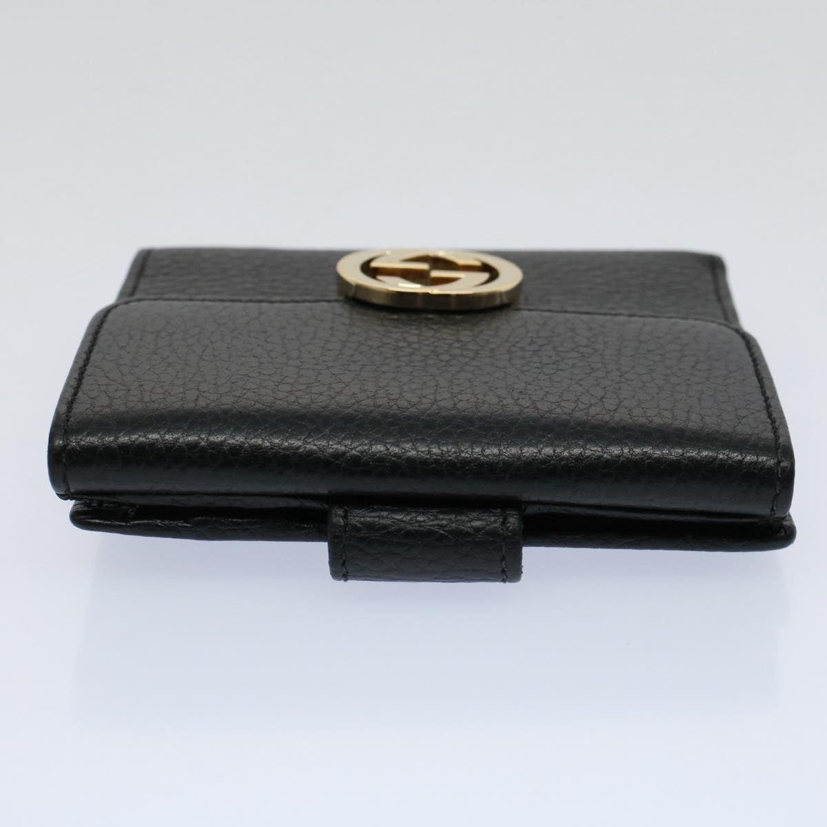 GUCCI Wallet Leather Black 615525 ep2480