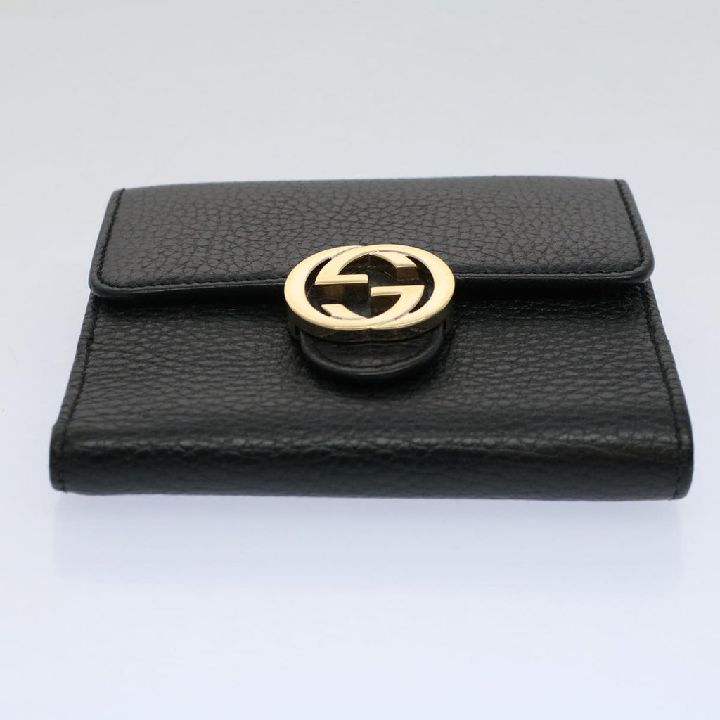 GUCCI Wallet Leather Black 615525 ep2480