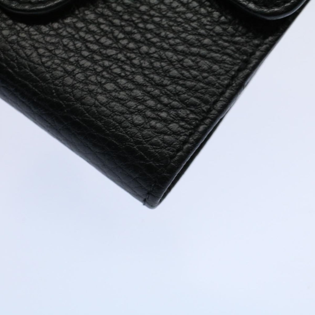 GUCCI Wallet Leather Black 615525 ep2480