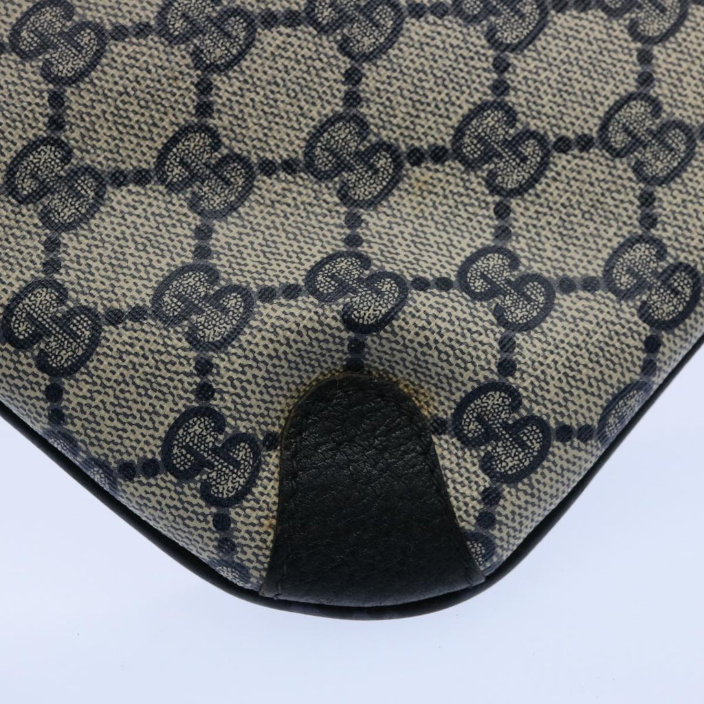 GUCCI GG Supreme Clutch Bag PVC Leather Navy 89 02 075 ep2500