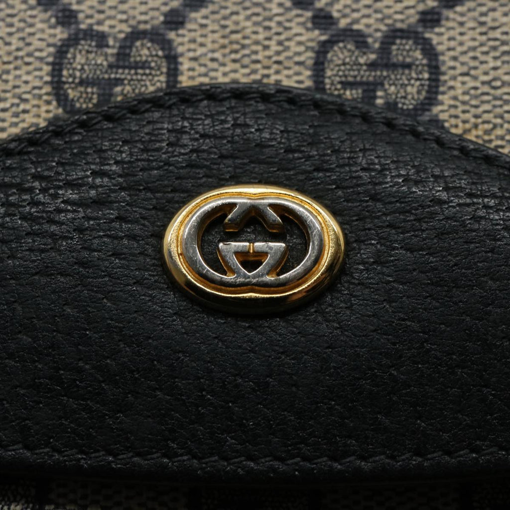 GUCCI GG Supreme Clutch Bag PVC Leather Navy 89 02 075 ep2500
