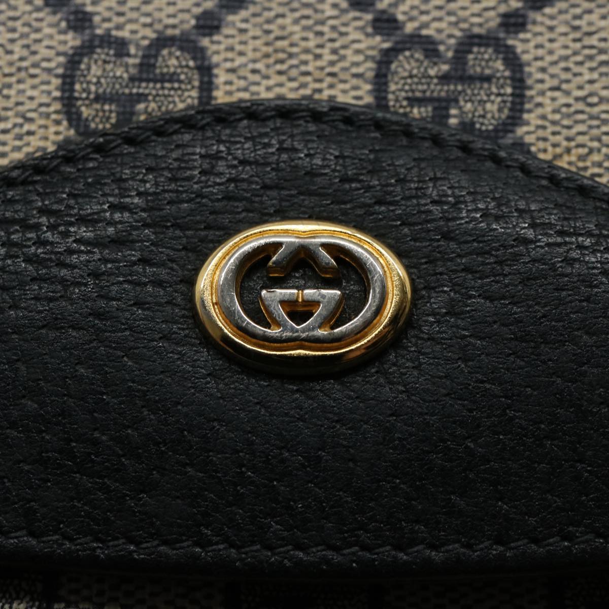 GUCCI GG Supreme Clutch Bag PVC Leather Navy 89 02 075 ep2500