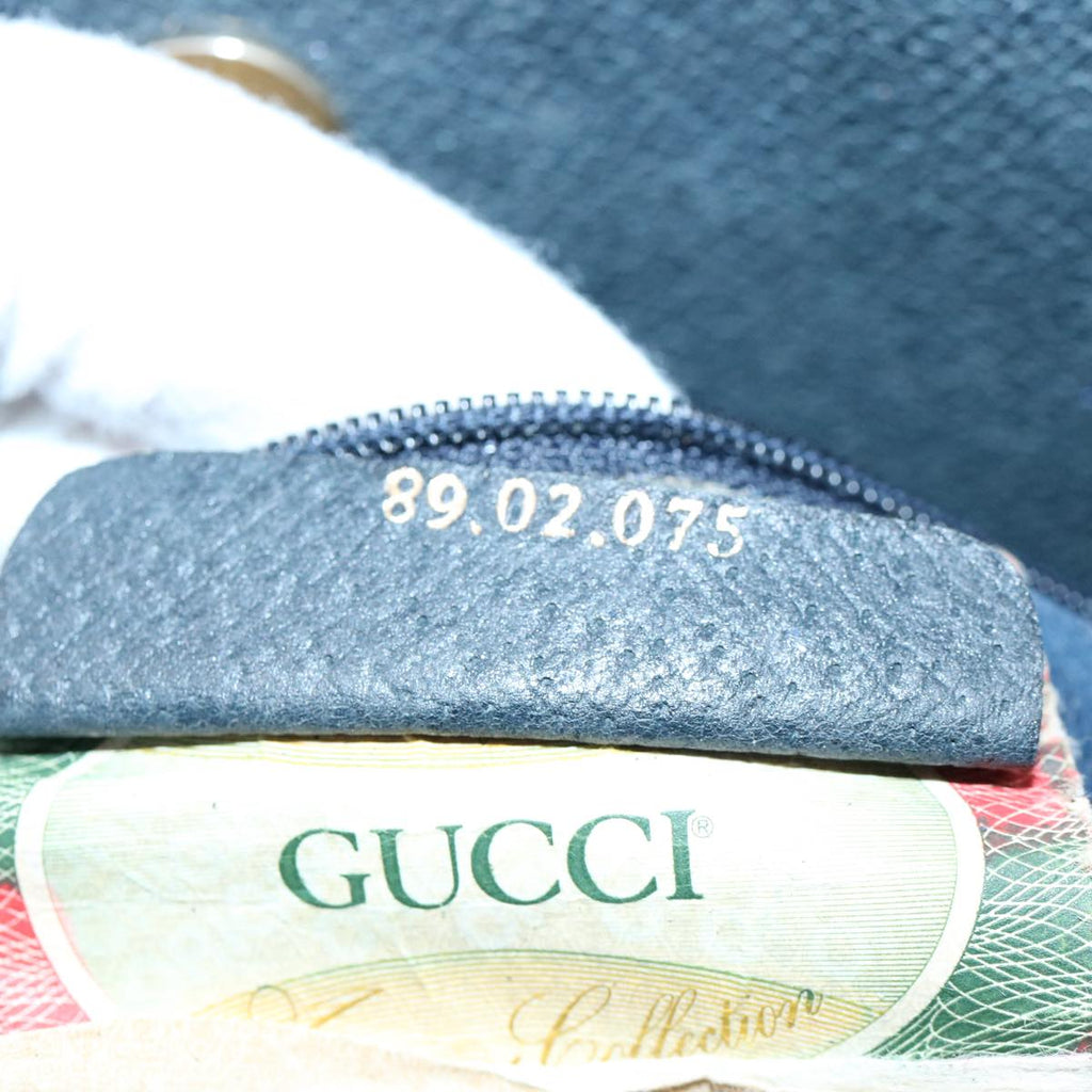 GUCCI GG Supreme Clutch Bag PVC Leather Navy 89 02 075 ep2500