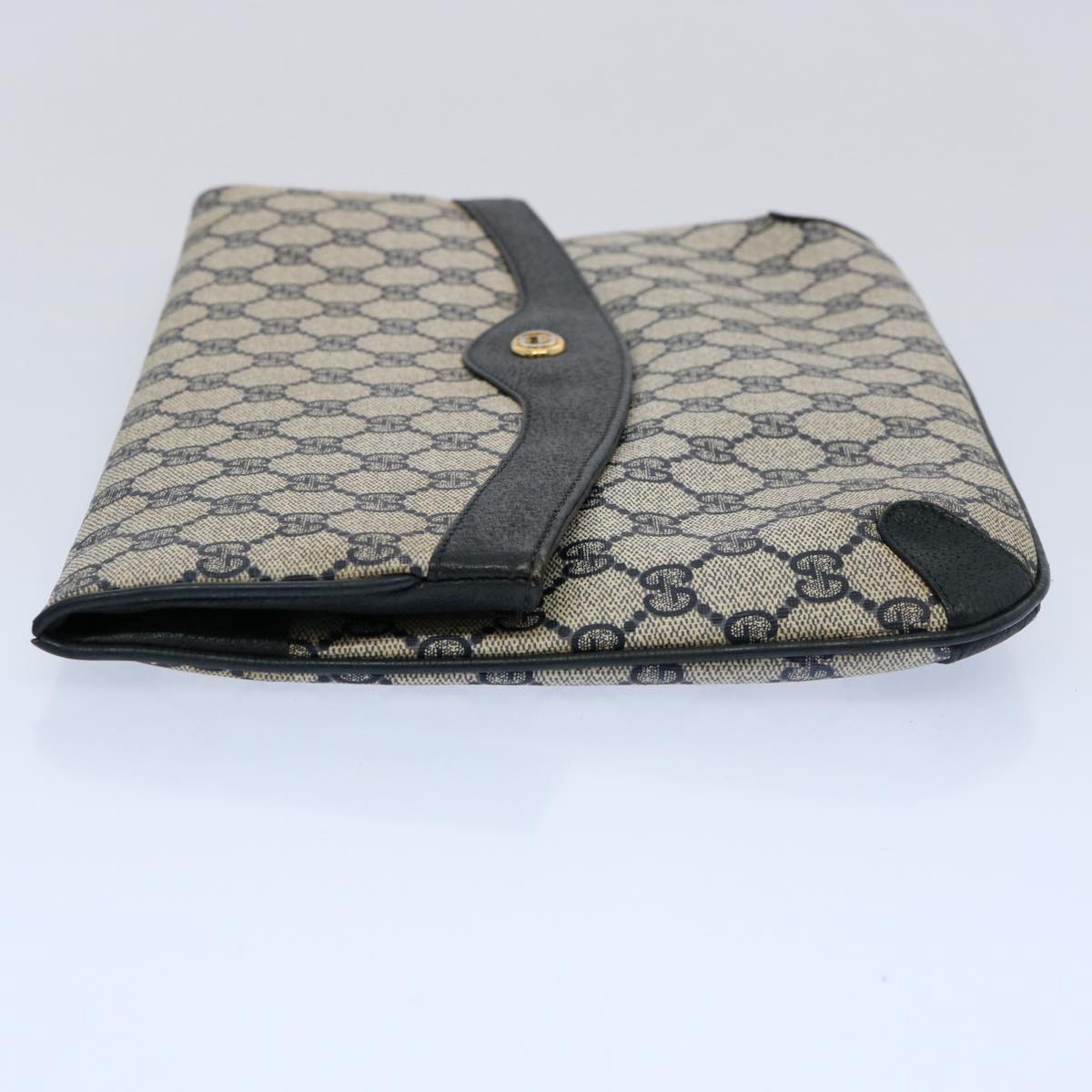 GUCCI GG Supreme Clutch Bag PVC Leather Navy 89 02 075 ep2500