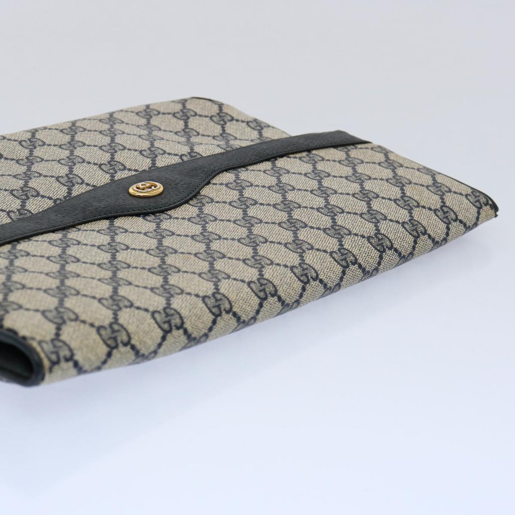 GUCCI GG Supreme Clutch Bag PVC Leather Navy 89 02 075 ep2500