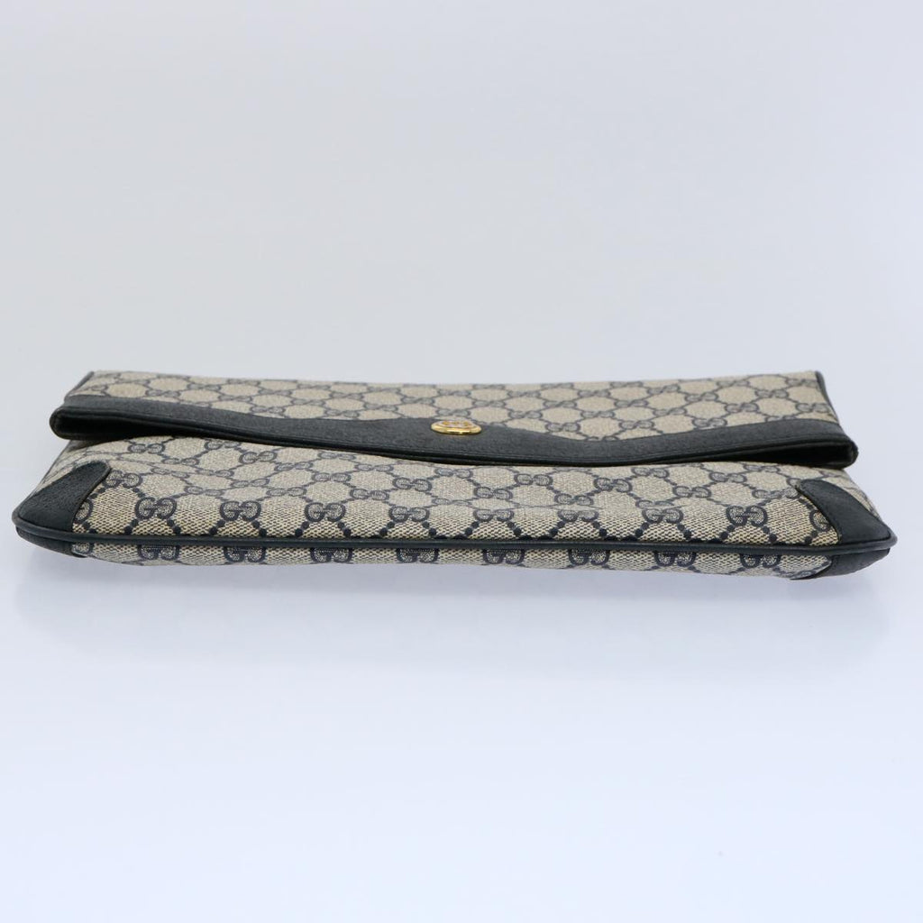 GUCCI GG Supreme Clutch Bag PVC Leather Navy 89 02 075 ep2500