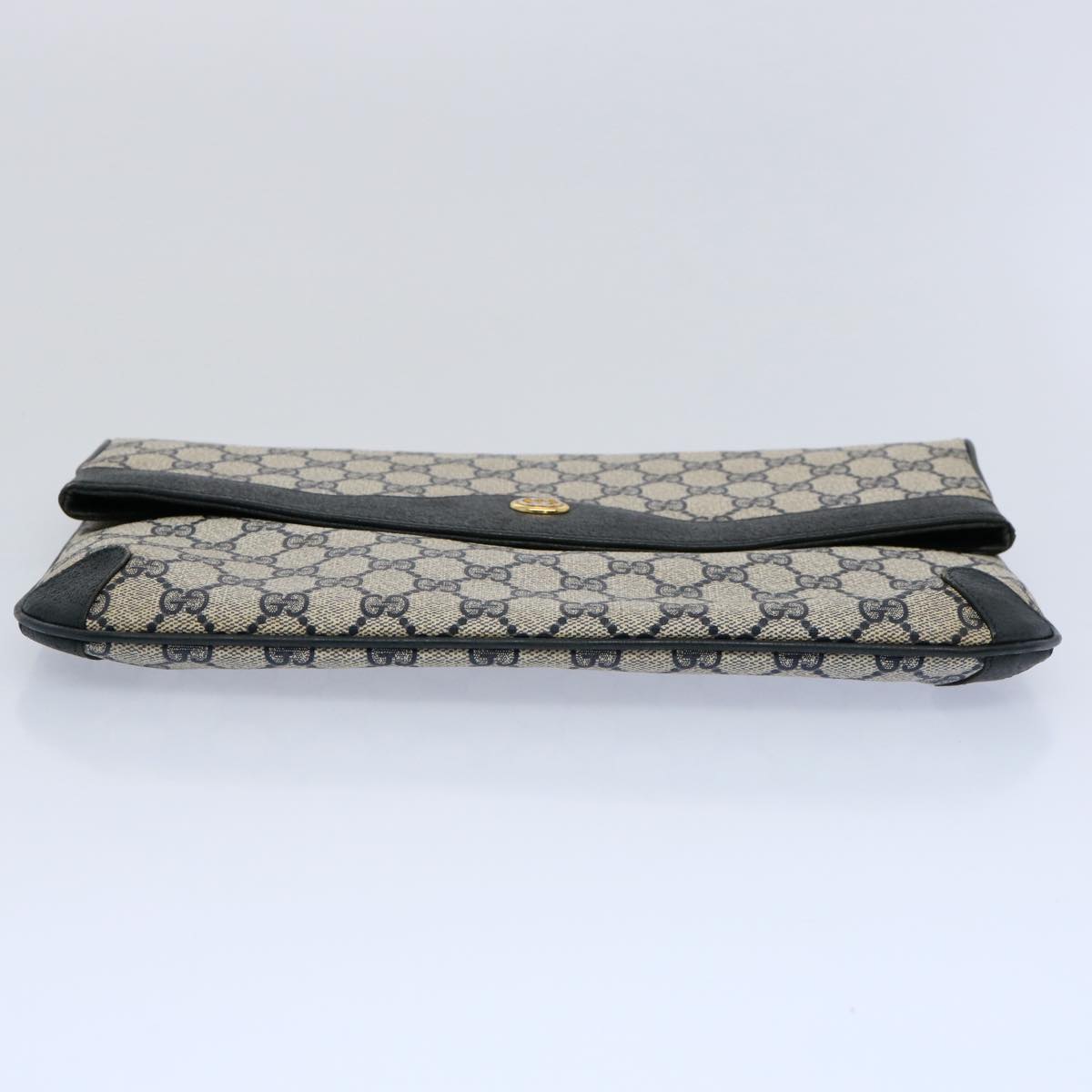 GUCCI GG Supreme Clutch Bag PVC Leather Navy 89 02 075 ep2500