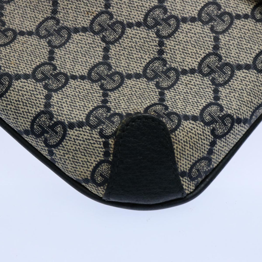 GUCCI GG Supreme Clutch Bag PVC Leather Navy 89 02 075 ep2500