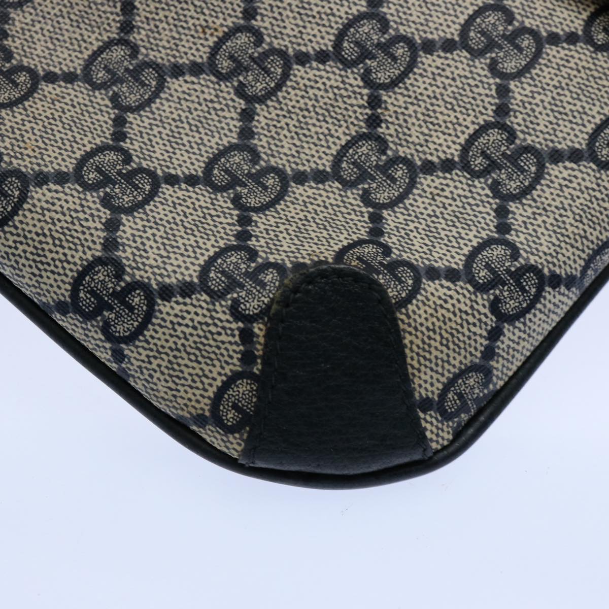 GUCCI GG Supreme Clutch Bag PVC Leather Navy 89 02 075 ep2500