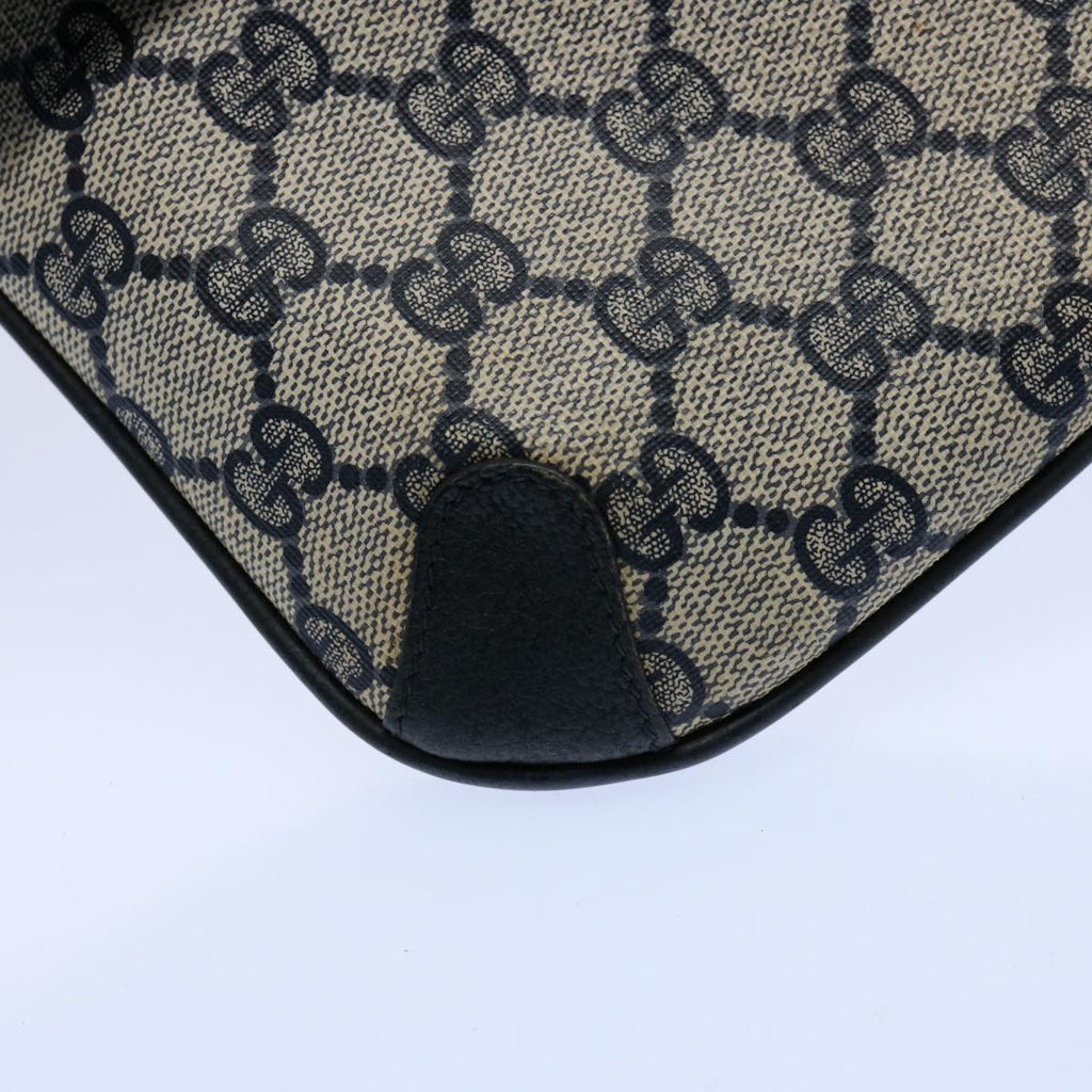 GUCCI GG Supreme Clutch Bag PVC Leather Navy 89 02 075 ep2500