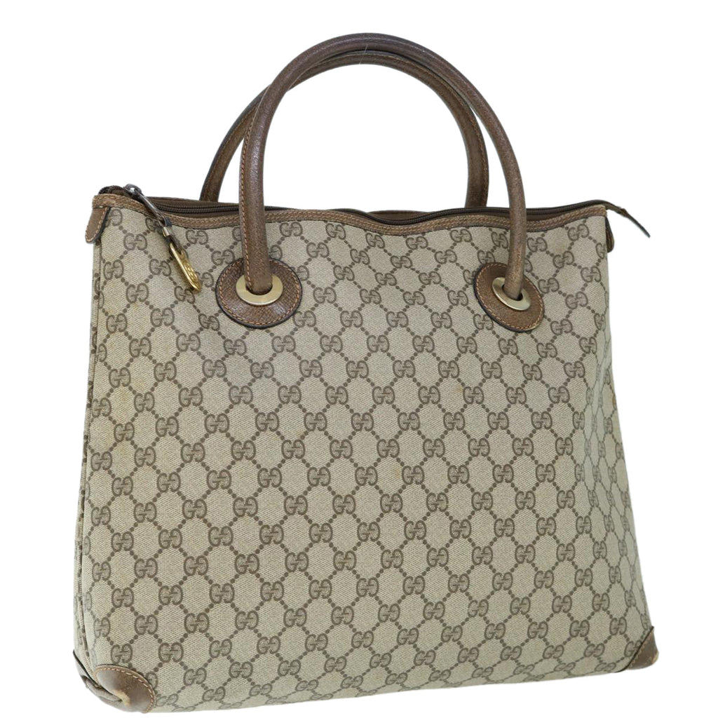 GUCCI GG Supreme Hand Bag PVC Leather Beige 002 4947 39 ep2506